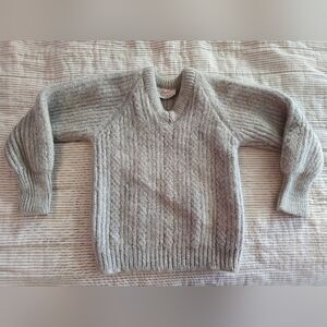 Ford Kids Light Gray Cable Knit Sweater